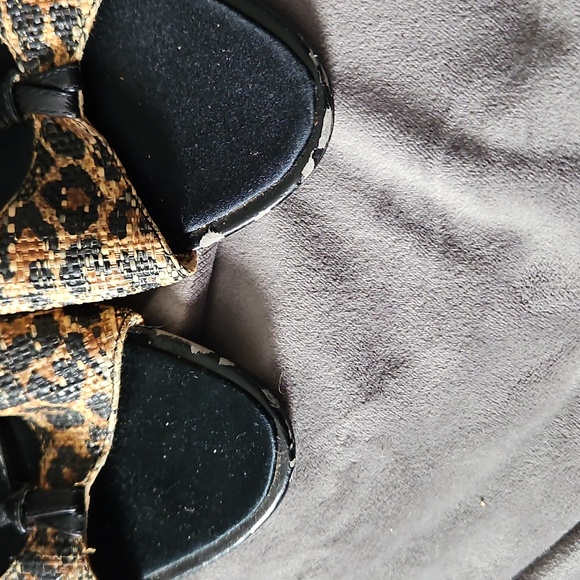 Black And Cheetah Print Nine West Heels - Picture 3 of 5